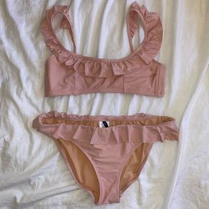 J Crew Ruffle Bikini Top & Bottoms